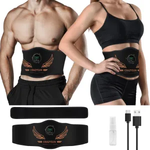 Ab Stimulator Belt, Tactical x Abs Stimulator Muscle Toner Home Office Workout Equipment for Abdomen Orange