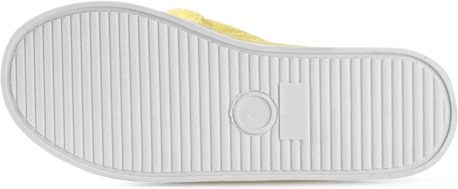 Aerusi's Elegant Thong Flip Flop Style Plush Spa Bath Slippers for Ladies