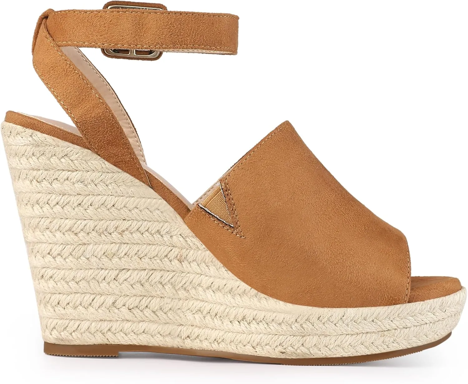 Allegra K Women's Espadrille Platform Slingback Wedges Heels Sandals