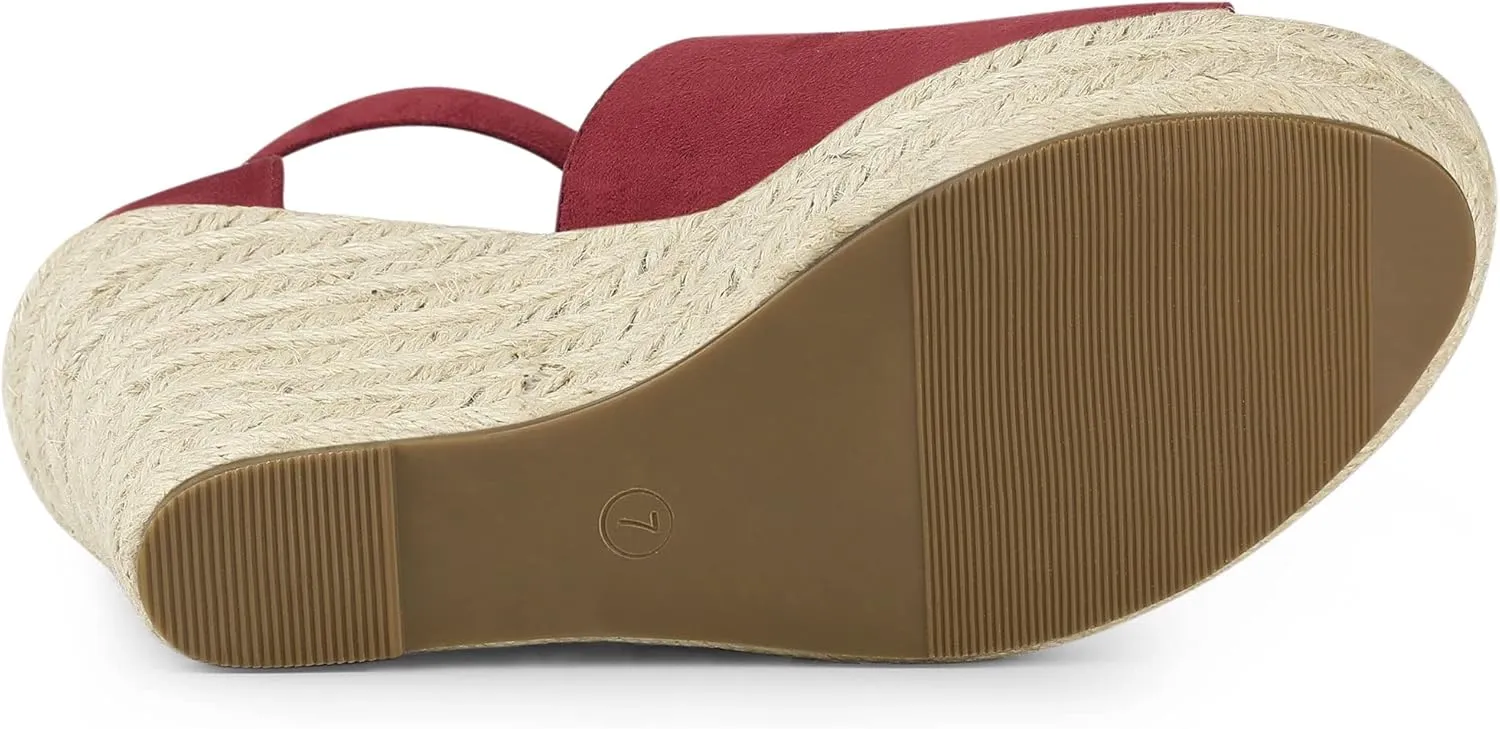 Allegra K Women's Espadrilles Platform Heels Wedges Sandals