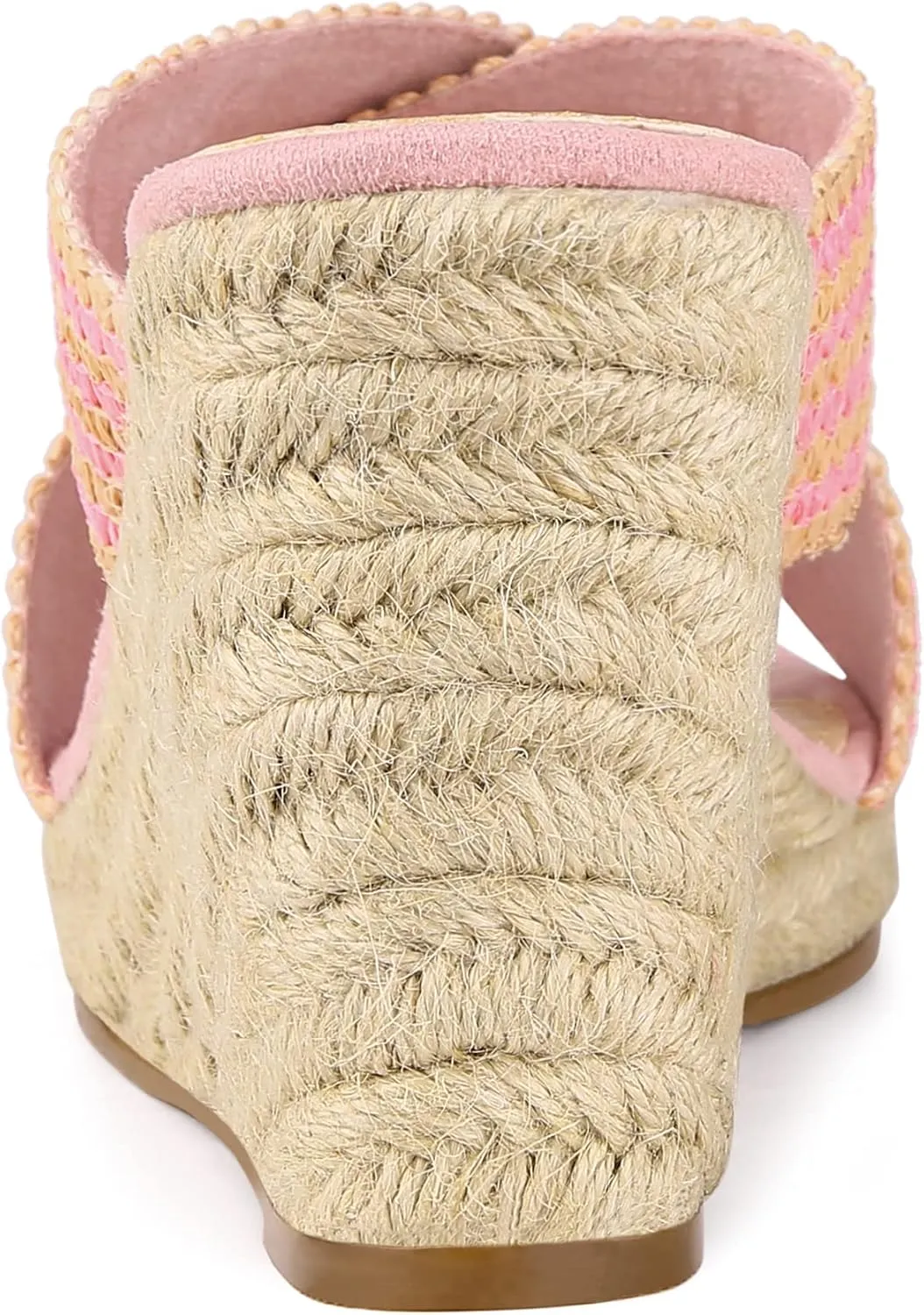 Allegra K Women's Espadrilles Wedges Slide Wedge Sandals