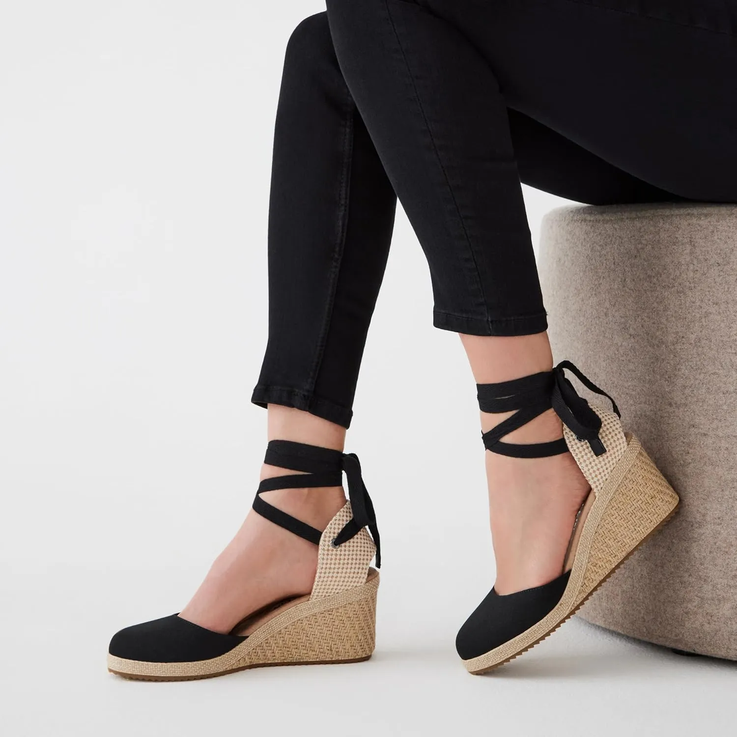 Anne Klein Womens Open Heel Round Toe Wedge Heels