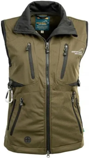 ARRAK OUTDOOR Lady Softshell Vest with 7 Pockets, Water Resistant Dog Handler Training Vest