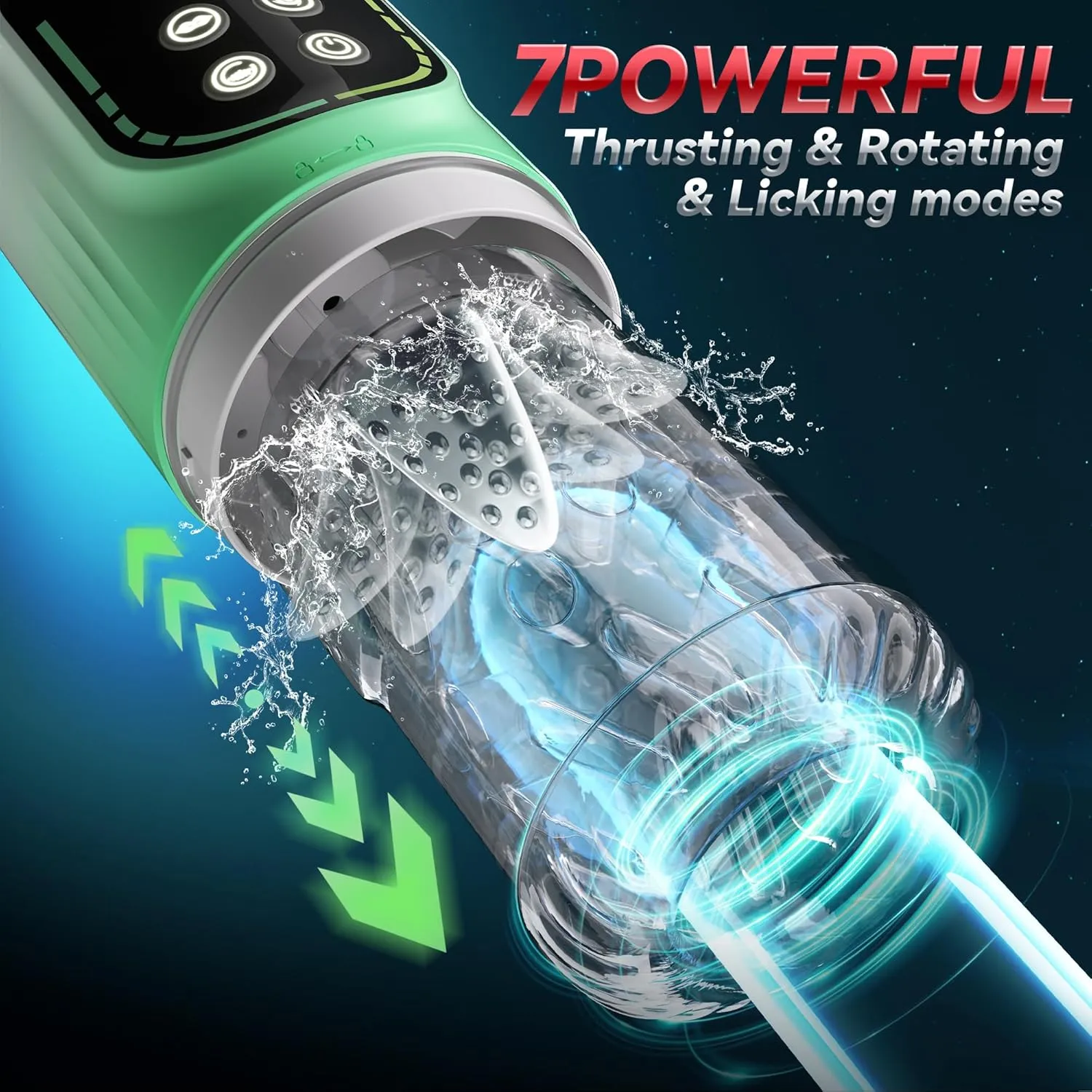 Automatic Male Masturbator Penis Pump, Male Sex Toys for Men Sex Toy Adult Toys Pocket Pussy Stroker Masturbators with 3 Pump & 7 Thrusting Rotating Vibrating Sucking Sex Machines & Devices