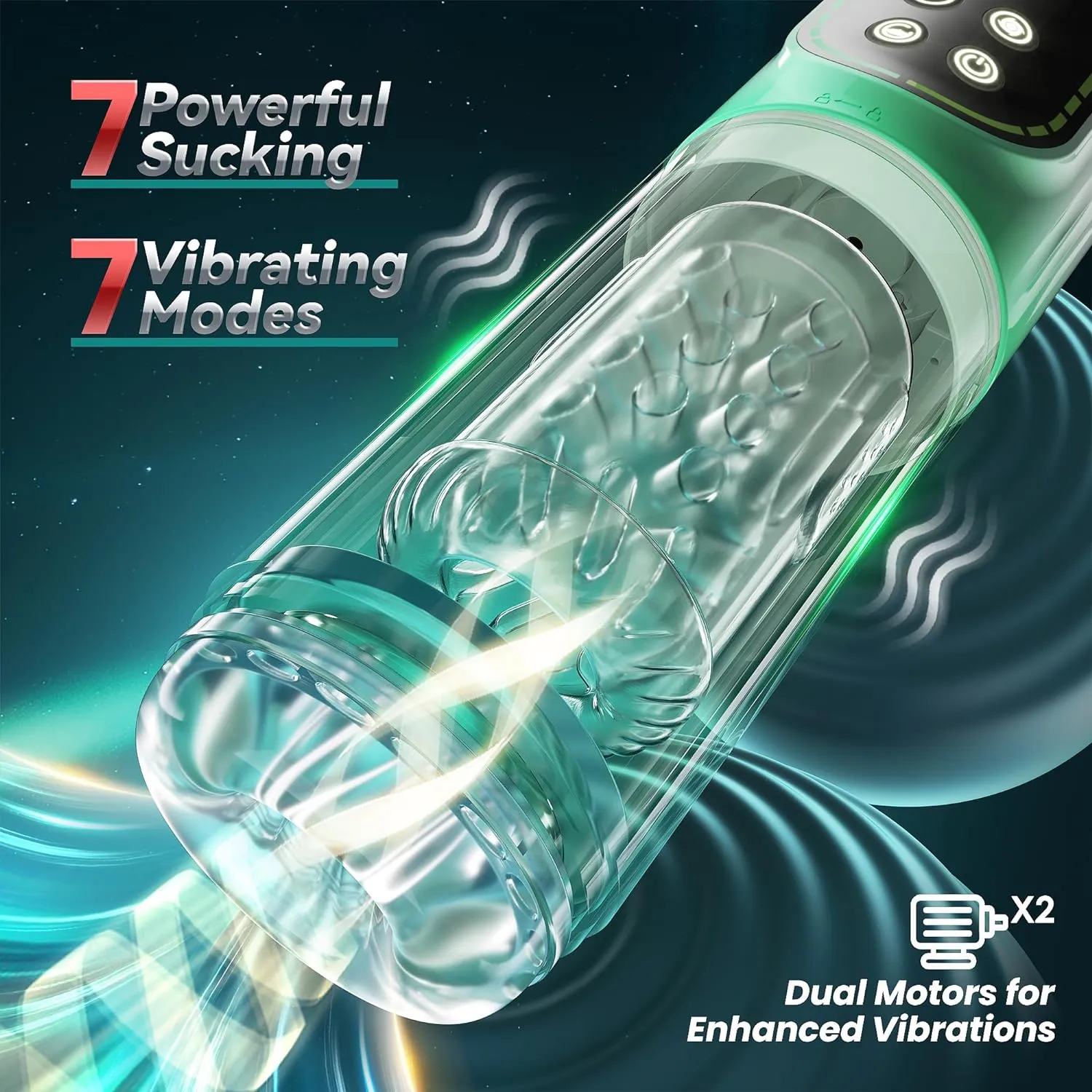 Automatic Male Masturbator Penis Pump, Male Sex Toys for Men Sex Toy Adult Toys Pocket Pussy Stroker Masturbators with 3 Pump & 7 Thrusting Rotating Vibrating Sucking Sex Machines & Devices