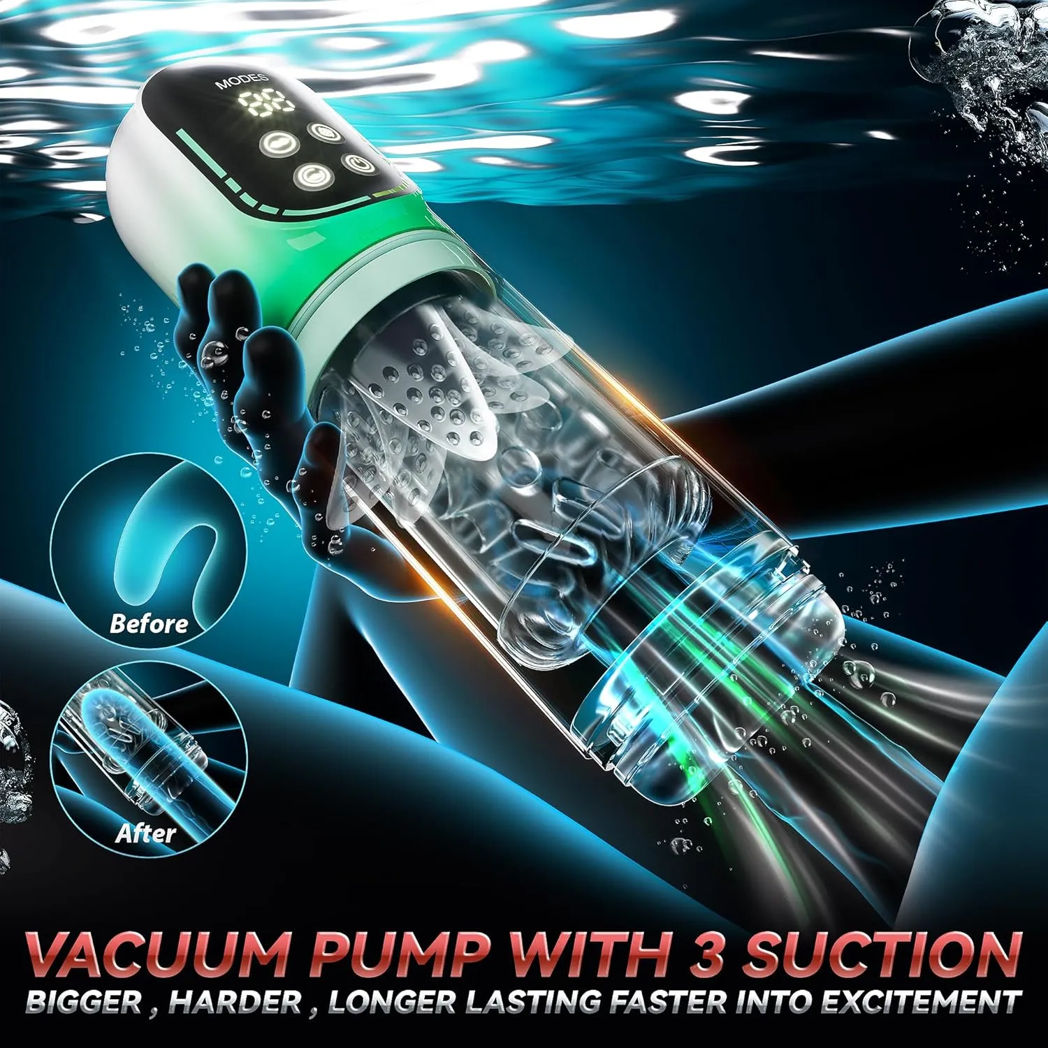 Automatic Male Masturbator Penis Pump, Male Sex Toys for Men Sex Toy Adult Toys Pocket Pussy Stroker Masturbators with 3 Pump & 7 Thrusting Rotating Vibrating Sucking Sex Machines & Devices