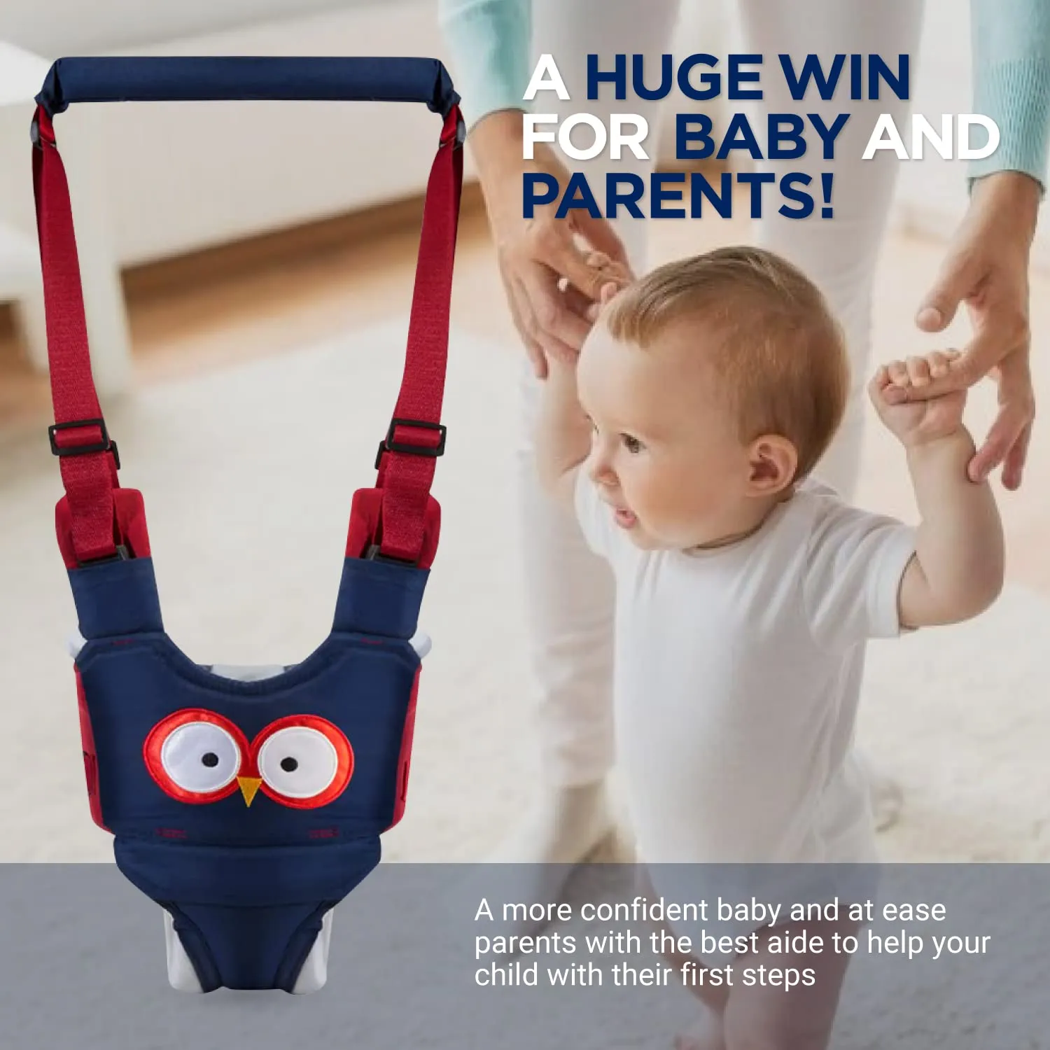 Baby Walking Harness - Handheld Kids Walker Helper - Toddler Infant Walker Harness Assistant Belt - Child Baby Walk Learning Help Support Assist Trainer Tool - for 7-24 Month Old
