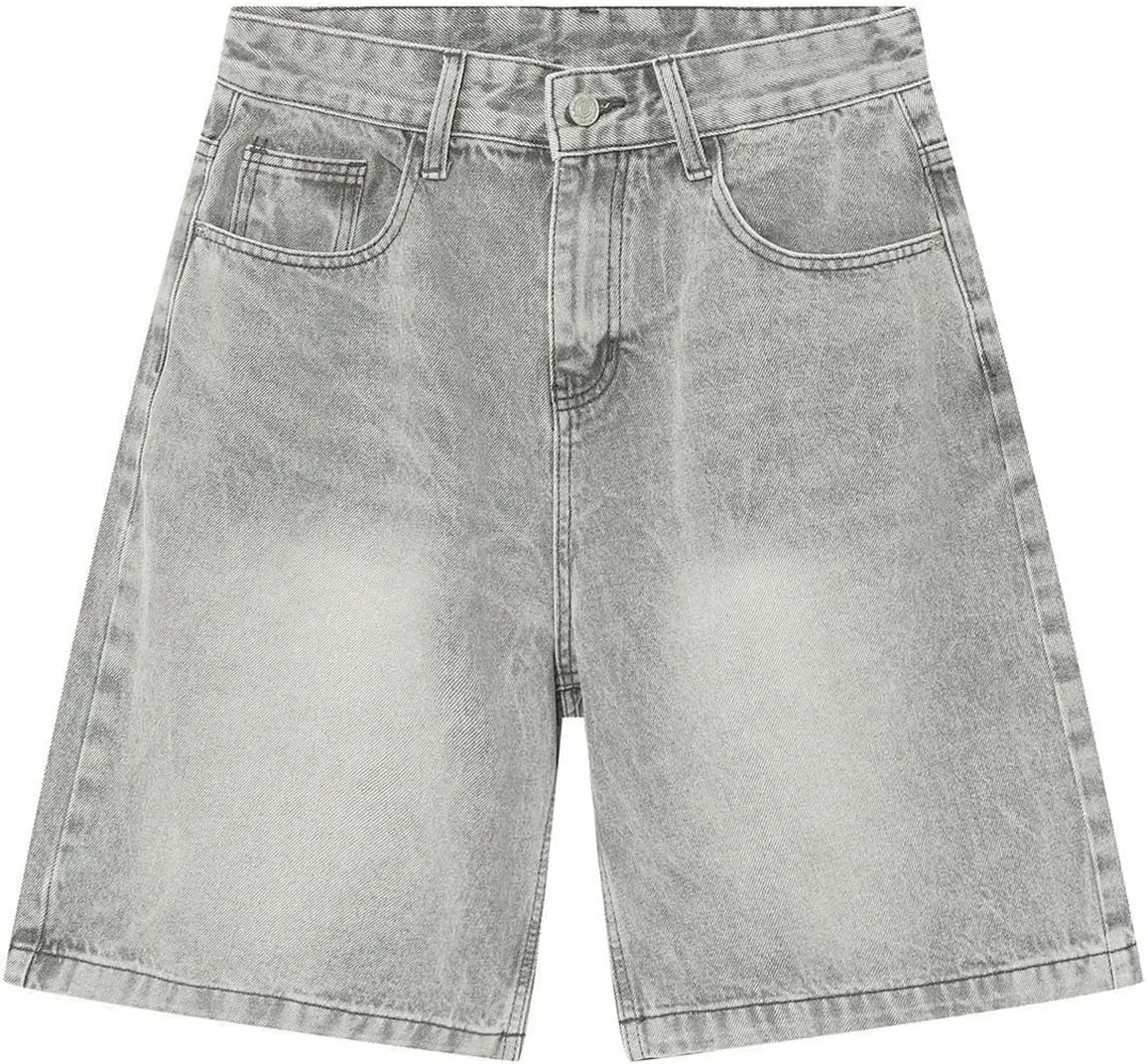 Baggy Jean Shorts for Men Casual Loose Fit Hip Hop Long Denim Shorts Trendy Outfits