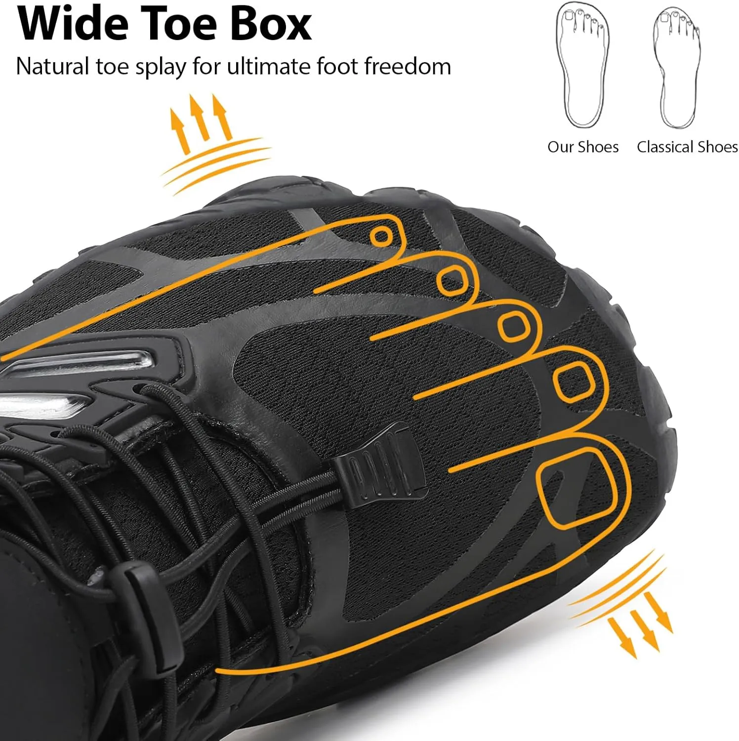 Barefoot Shoes Men Wide Toe Box Zero Drop Minimalist Shoes for Workout Cross-Trainer Walking Hiking Water Weightlifting Grounded Footwear