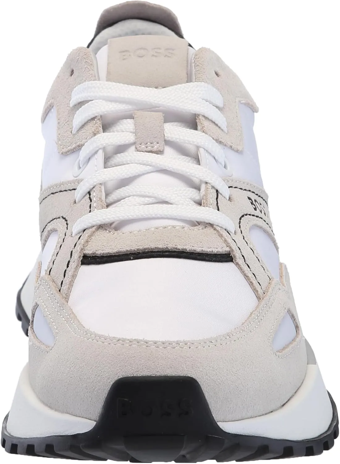 BOSS Men's Side Logo Suede and Nylon Sporty Inspired Sneaker