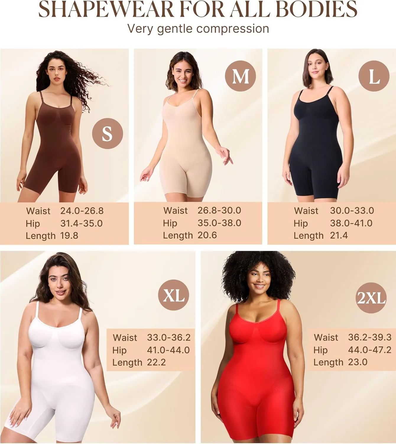 BRABIC Waist Trainer Bodysuit for Women Tummy Control Shapewear Round Neck Seamless Butt Lifter Full Body Shaper