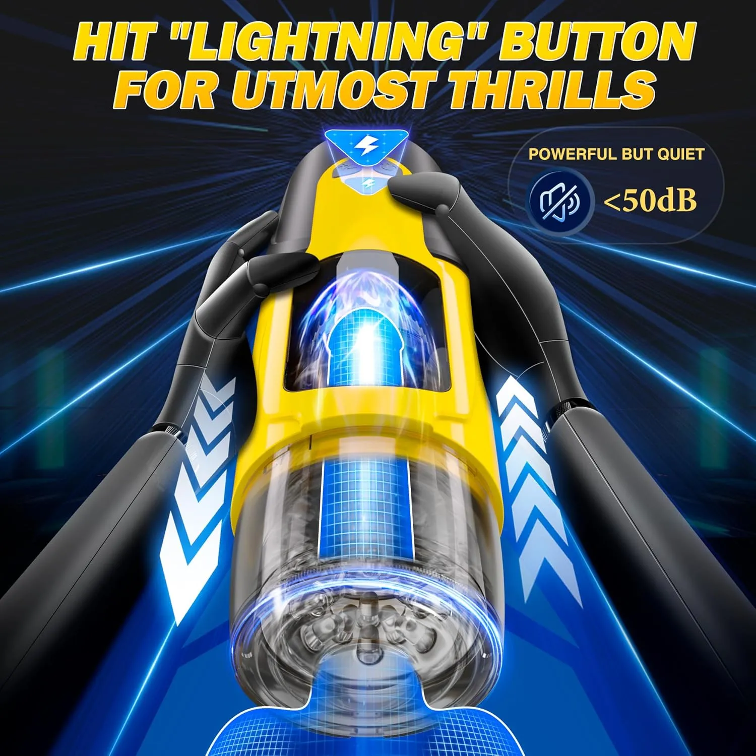 Cafatop Sex Toys for Men Male Masturbator - Automatic Masturbators Cup with 7 Thrusting &Rotating Modes for Penis Stimulation, Electric Pocket Pussy Stroker, Adult Sex Toy with Suction Base