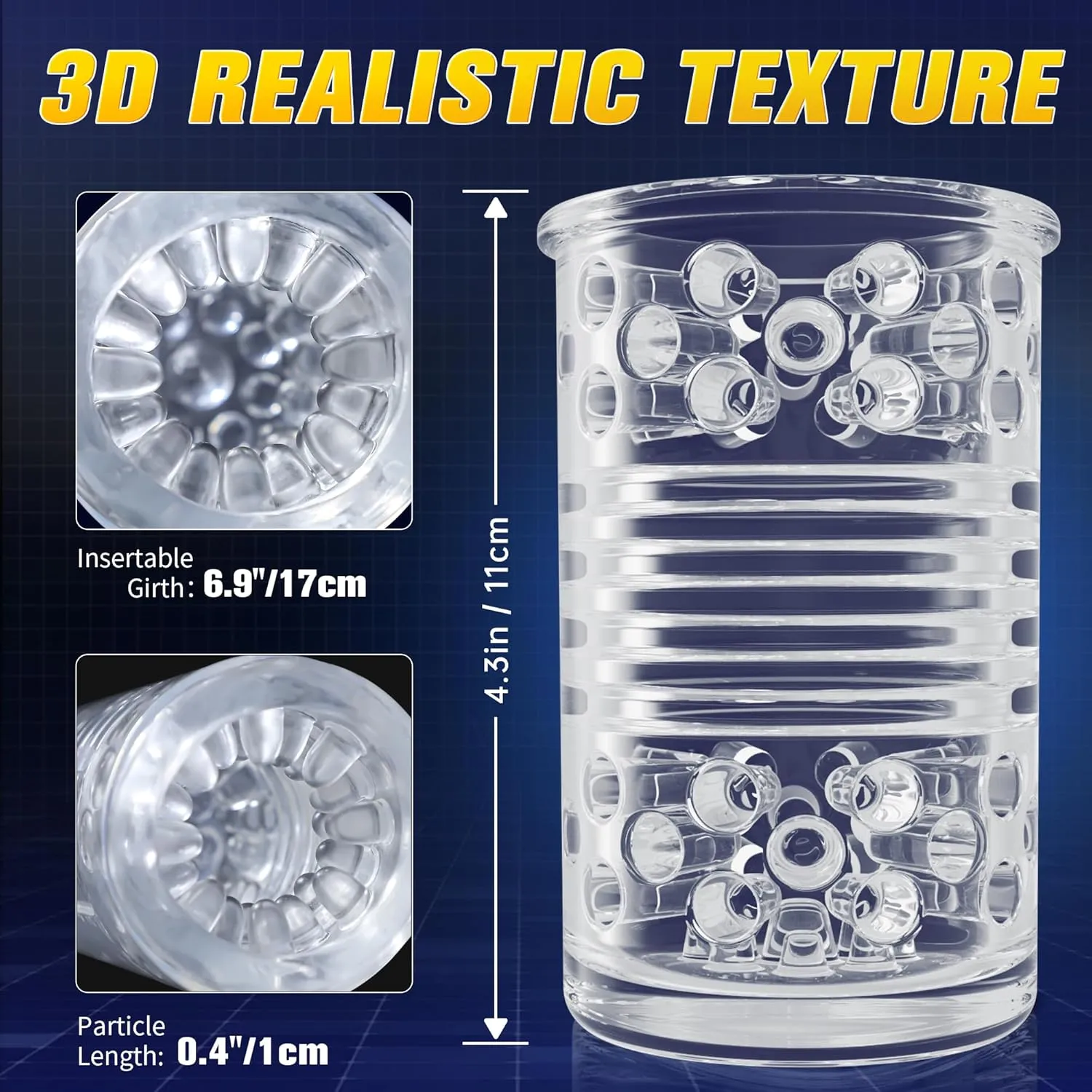 Cafatop Sex Toys for Men Male Masturbator - Automatic Masturbators Cup with 7 Thrusting &Rotating Modes for Penis Stimulation, Electric Pocket Pussy Stroker, Adult Sex Toy with Suction Base