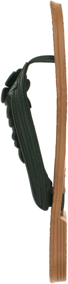 Capelli New York Flowers with Pearl Trim Ladies Flip Flop