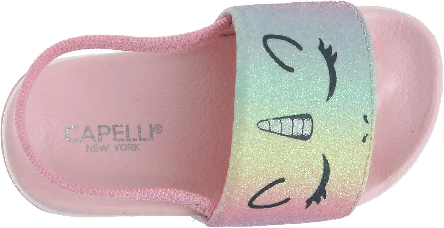 Capelli New York Toddler Girl Jelly Thong Flip Flop with Backstrap