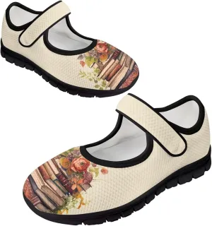 Casual Sneakers for Women Breathable Lightweight Mary Jane Shoes Non Slip Fashion Outdoor Tennis Work Flats