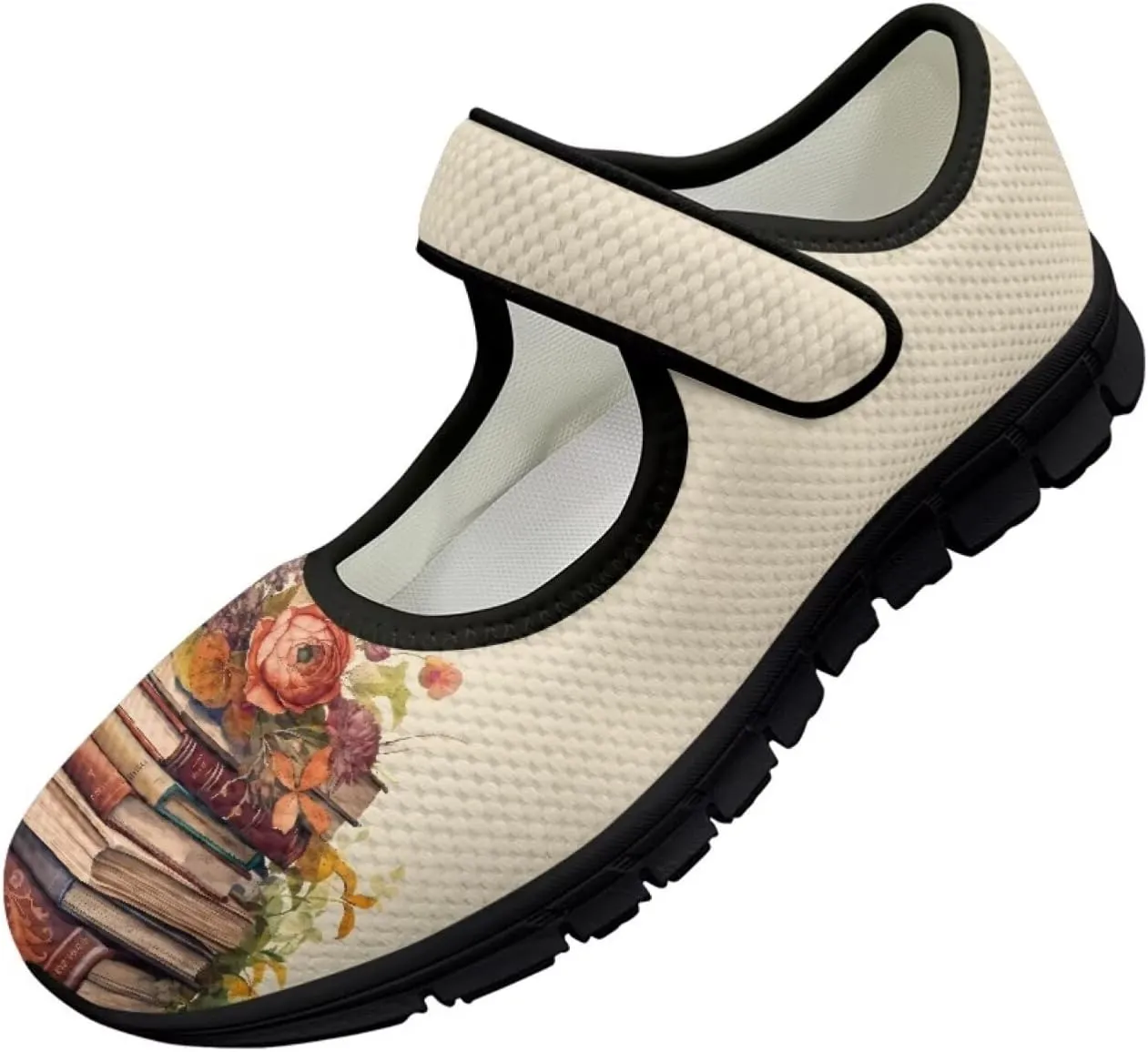 Casual Sneakers for Women Breathable Lightweight Mary Jane Shoes Non Slip Fashion Outdoor Tennis Work Flats