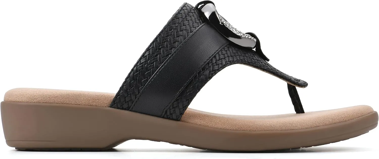 CLIFFS BY WHITE MOUNTAIN Women's Benedict Mini Wedge Sandal