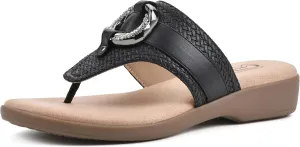 CLIFFS BY WHITE MOUNTAIN Women's Benedict Mini Wedge Sandal