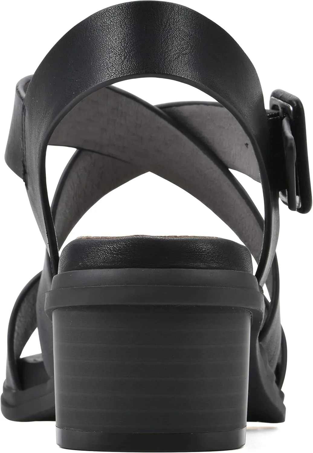 CLIFFS BY WHITE MOUNTAIN Women's Cordovan Strappy Low Block Heel Sandal