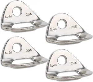 Climbing Hanger, 4 Pcs Stainless Steel Suspension Strap Trainer Rock Climbing Accessories Wall Ceiling Mount Bracket for Outdoors High Altitude Operations