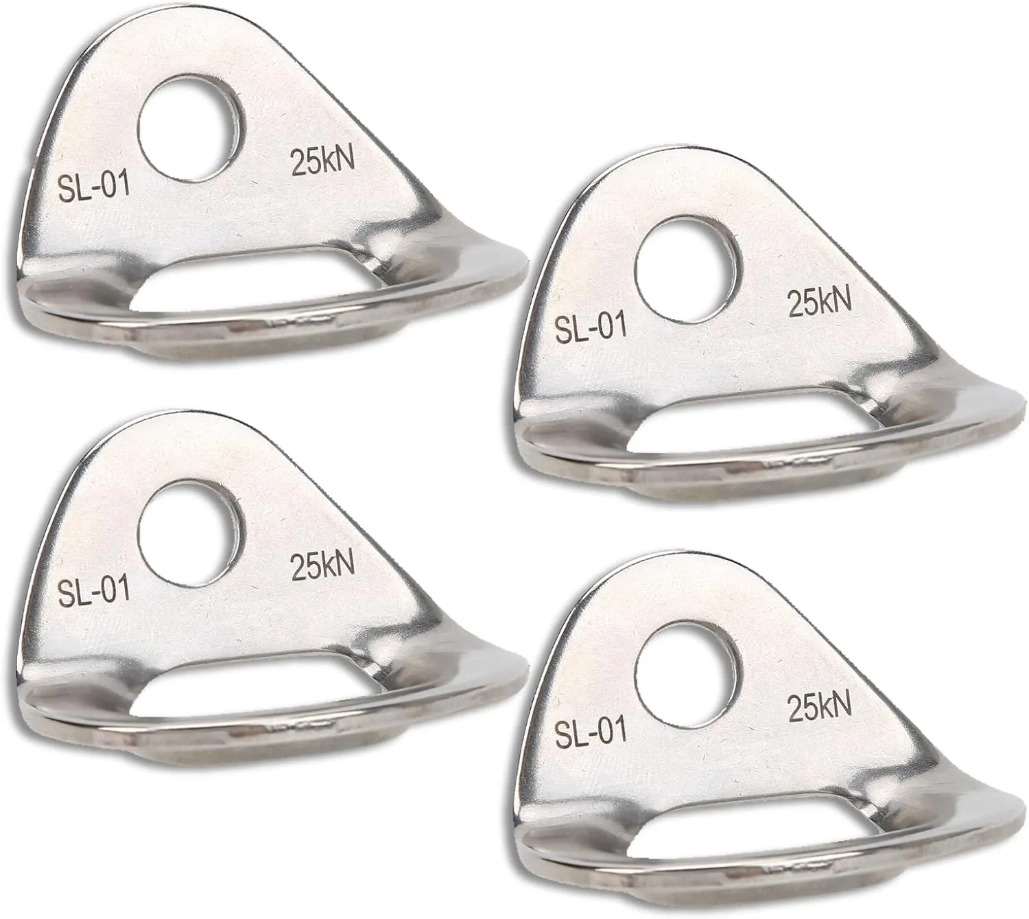 Climbing Hanger, 4 Pcs Stainless Steel Suspension Strap Trainer Rock Climbing Accessories Wall Ceiling Mount Bracket for Outdoors High Altitude Operations