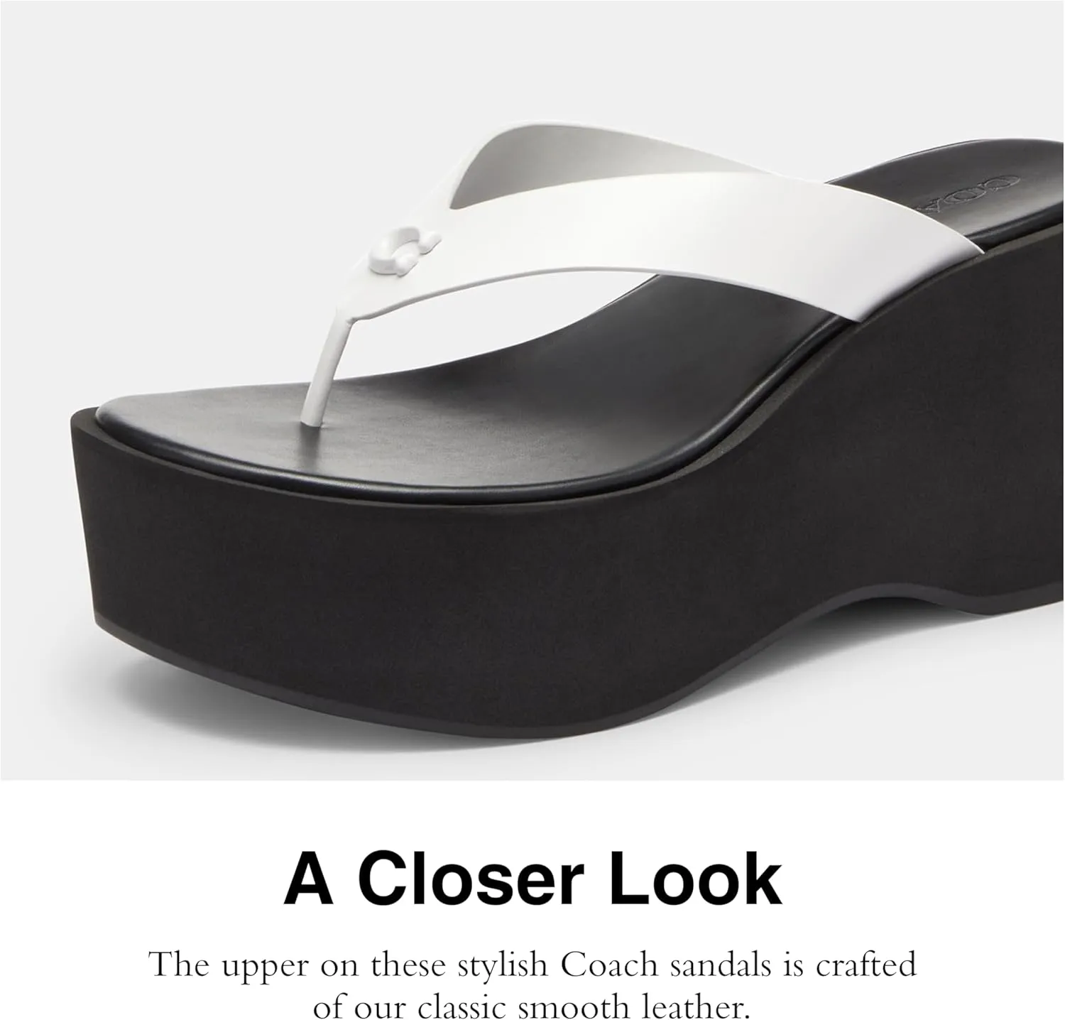 Coach Women's Sculpted C Platform Flip Flop