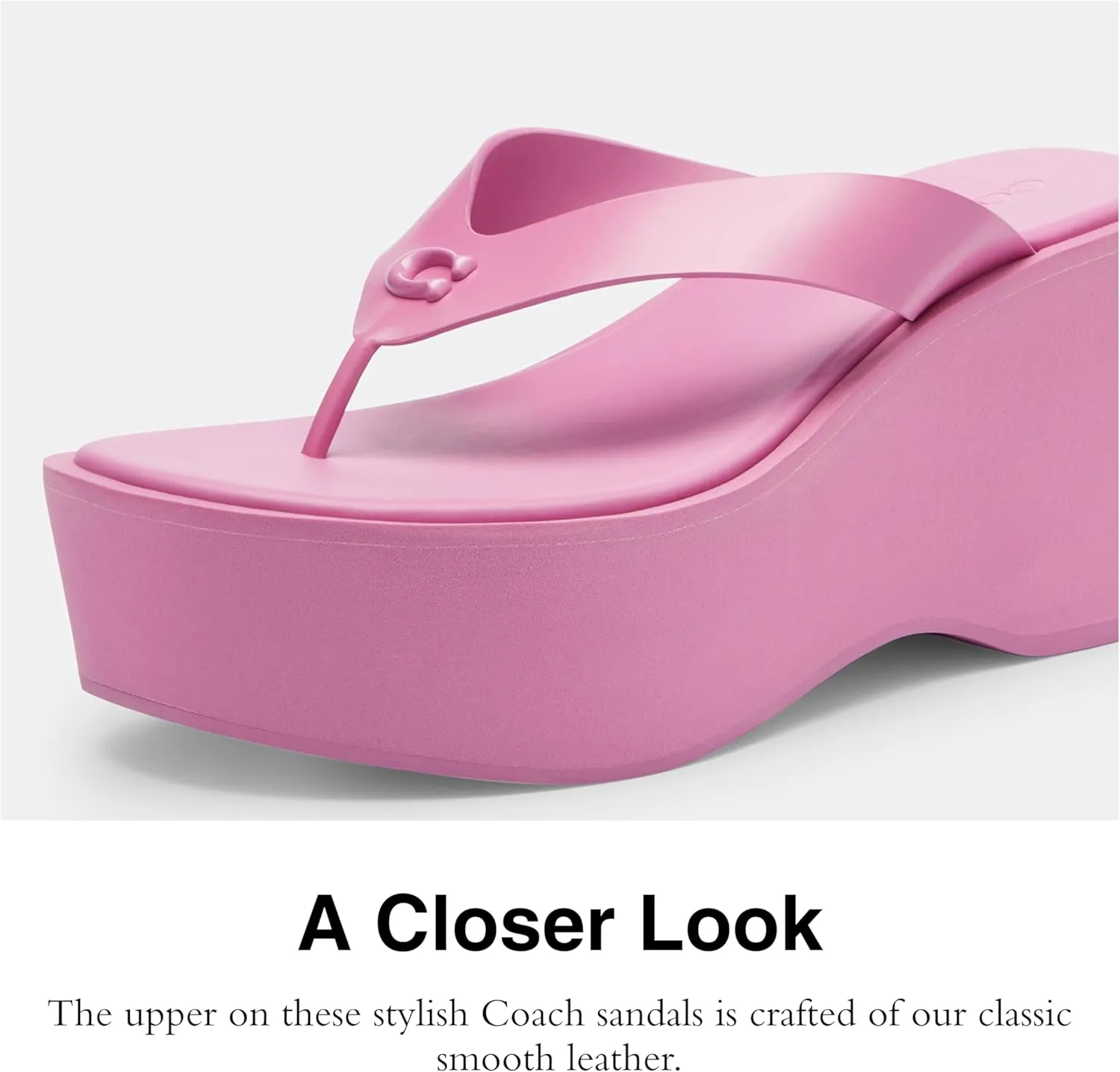 Coach Women's Sculpted C Platform Flip Flop