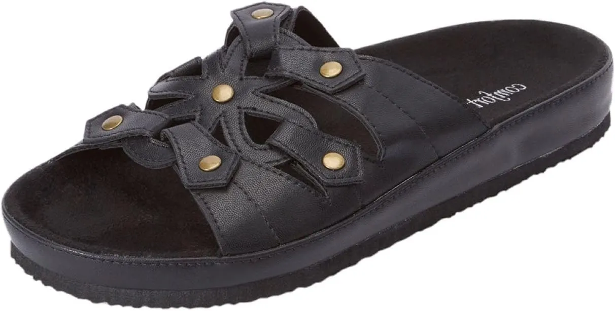 Comfortview Women's The Summer Slip On Footbed Sandal (Wide Widths Available)