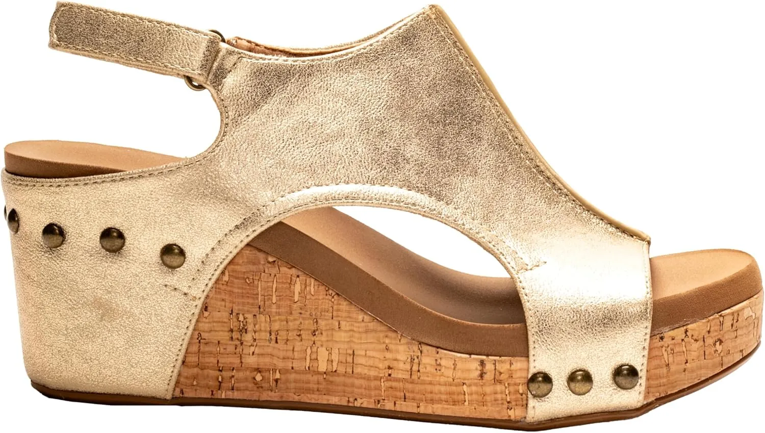 Corkys Footwear Womens Carley Wedges, Featuring Corkys EVA Foam Cushioned Insoles, A 2.5 Inch Heel, Lightweight For All Day Wear, And Hook And Loop Closure