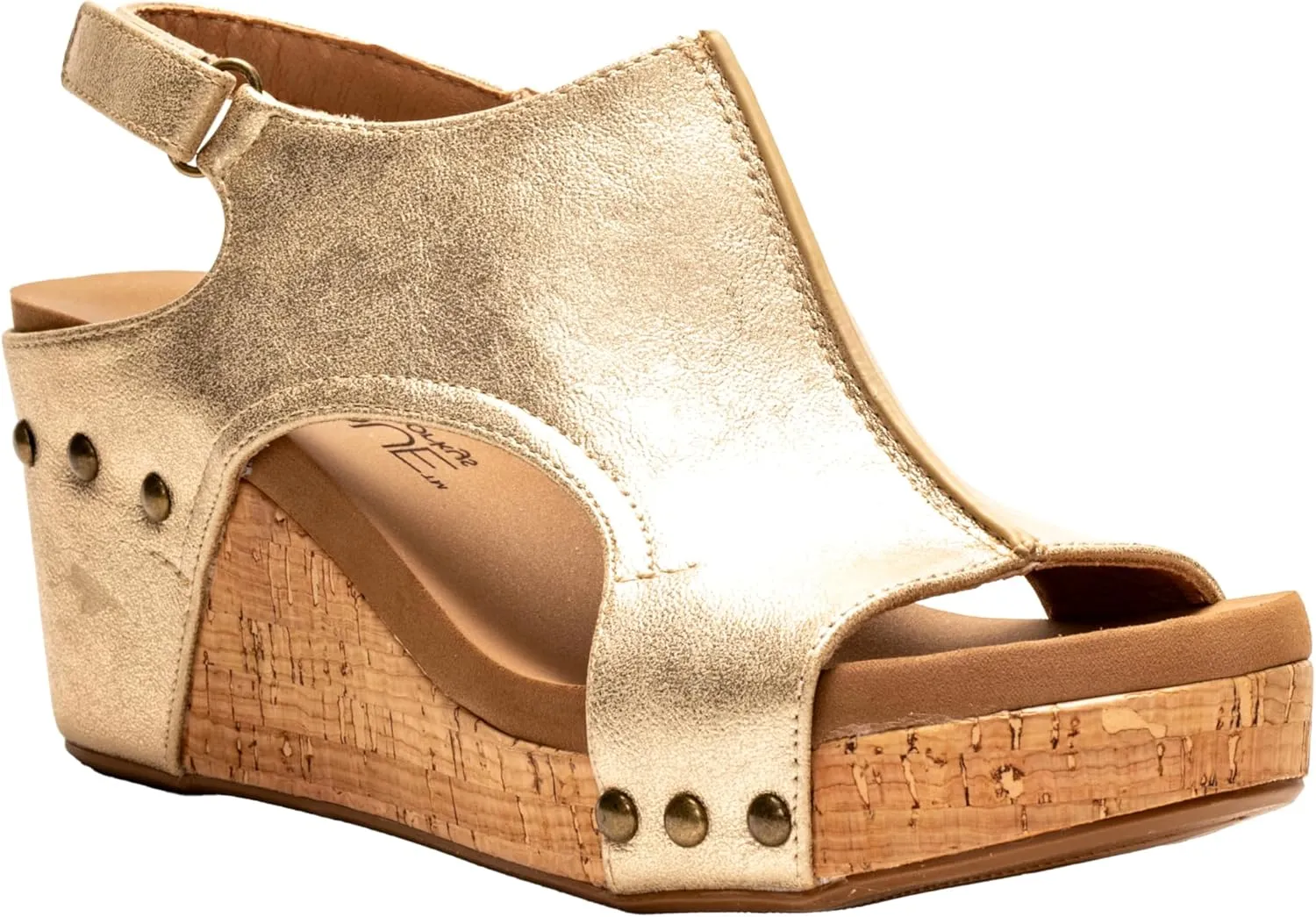 Corkys Footwear Womens Carley Wedges, Featuring Corkys EVA Foam Cushioned Insoles, A 2.5 Inch Heel, Lightweight For All Day Wear, And Hook And Loop Closure