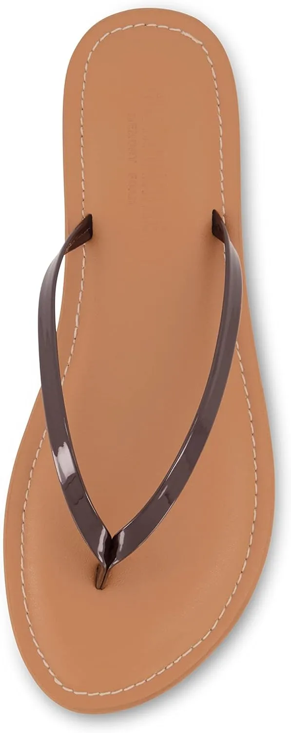 CUSHIONAIRE Women's Cora Flat Flip Flop Sandal with  Comfort