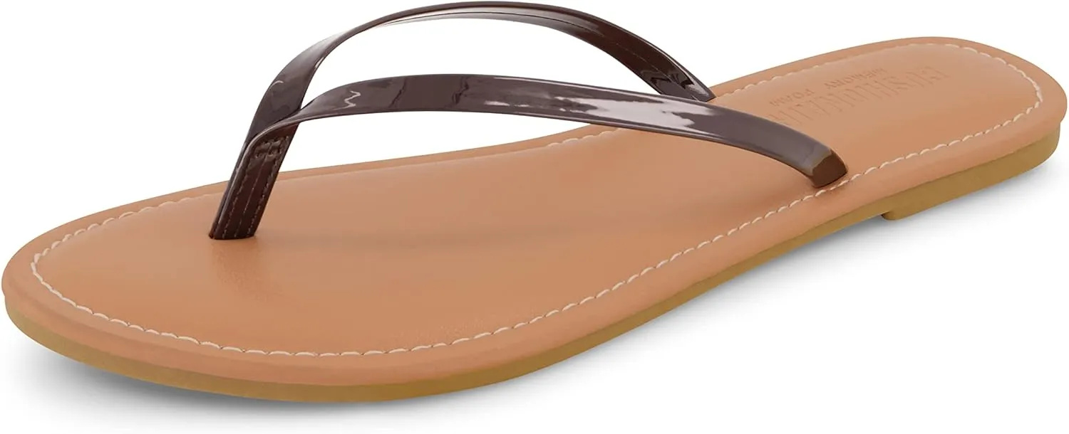 CUSHIONAIRE Women's Cora Flat Flip Flop Sandal with  Comfort