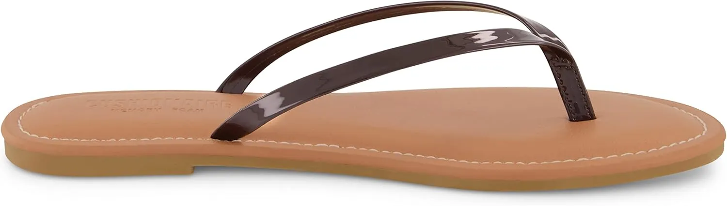 CUSHIONAIRE Women's Cora Flat Flip Flop Sandal with  Comfort