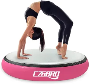 CZGBRO Air Spot Gymnastics Mat, Air Mat Tumble Track Gymnastic Equipment Inflatable Tumbler Backbend Trainer with Electric Pump for Yoga Cheerleading Home & Water Use
