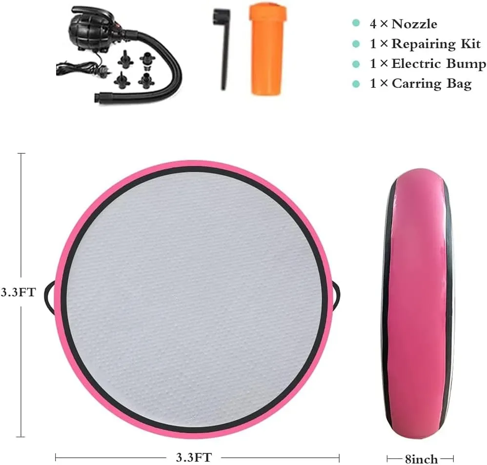 CZGBRO Air Spot Gymnastics Mat, Air Mat Tumble Track Gymnastic Equipment Inflatable Tumbler Backbend Trainer with Electric Pump for Yoga Cheerleading Home & Water Use