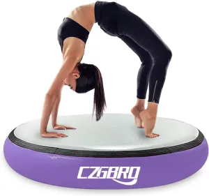 CZGBRO Air Spot Gymnastics Mat, Air Mat Tumble Track Gymnastic Equipment Inflatable Tumbler Backbend Trainer with Electric Pump for Yoga Cheerleading Home & Water Use