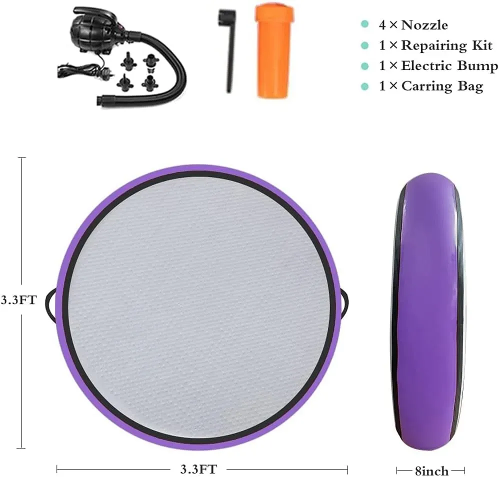 CZGBRO Air Spot Gymnastics Mat, Air Mat Tumble Track Gymnastic Equipment Inflatable Tumbler Backbend Trainer with Electric Pump for Yoga Cheerleading Home & Water Use