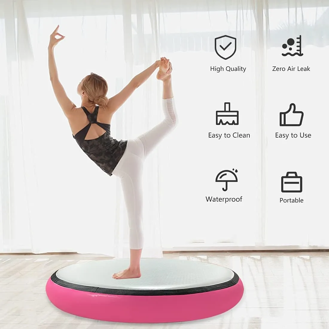 CZGBRO Air Spot Gymnastics Mat, Air Mat Tumble Track Gymnastic Equipment Inflatable Tumbler Backbend Trainer with Electric Pump for Yoga Cheerleading Home & Water Use