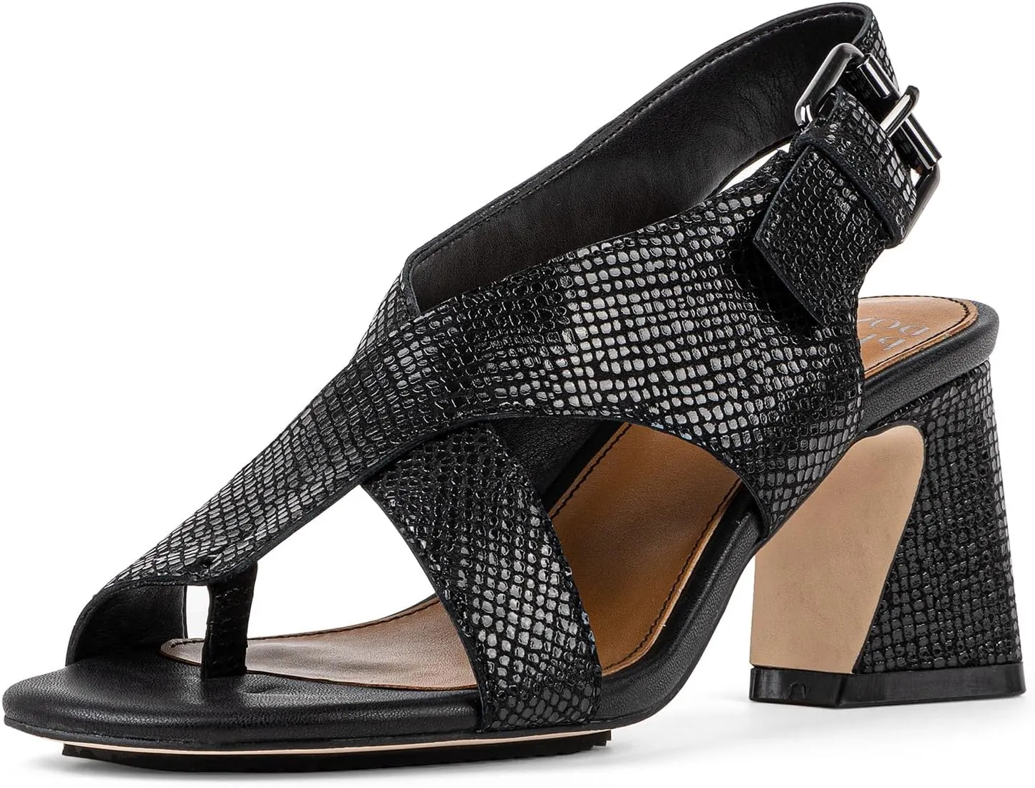 Donald J Pliner Women's Edwin Pebbled Metallilc Heeled Sandal