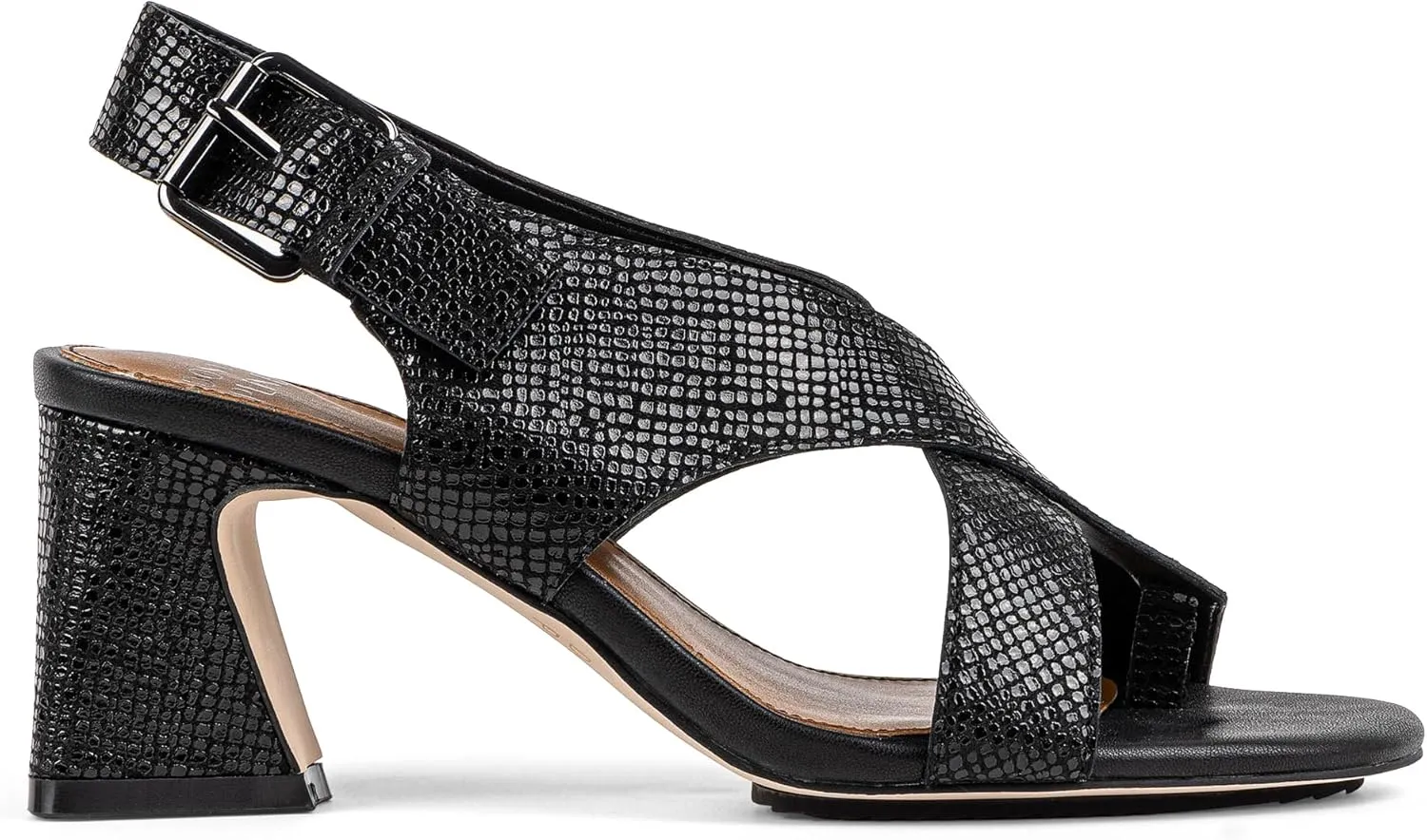 Donald J Pliner Women's Edwin Pebbled Metallilc Heeled Sandal