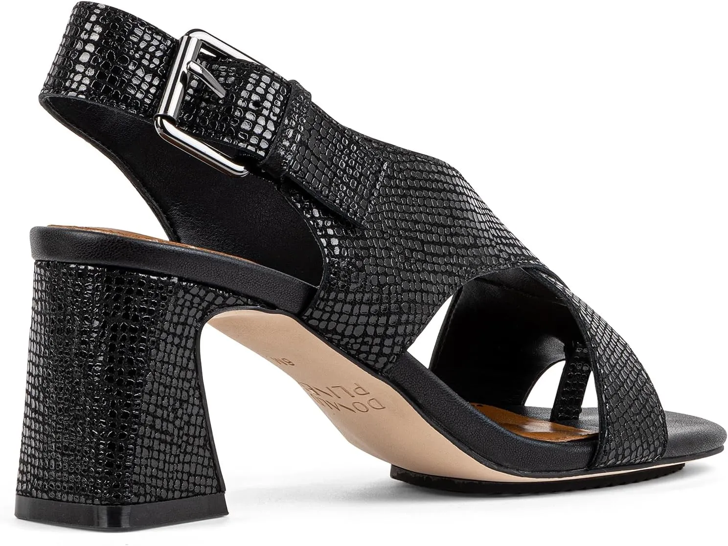 Donald J Pliner Women's Edwin Pebbled Metallilc Heeled Sandal