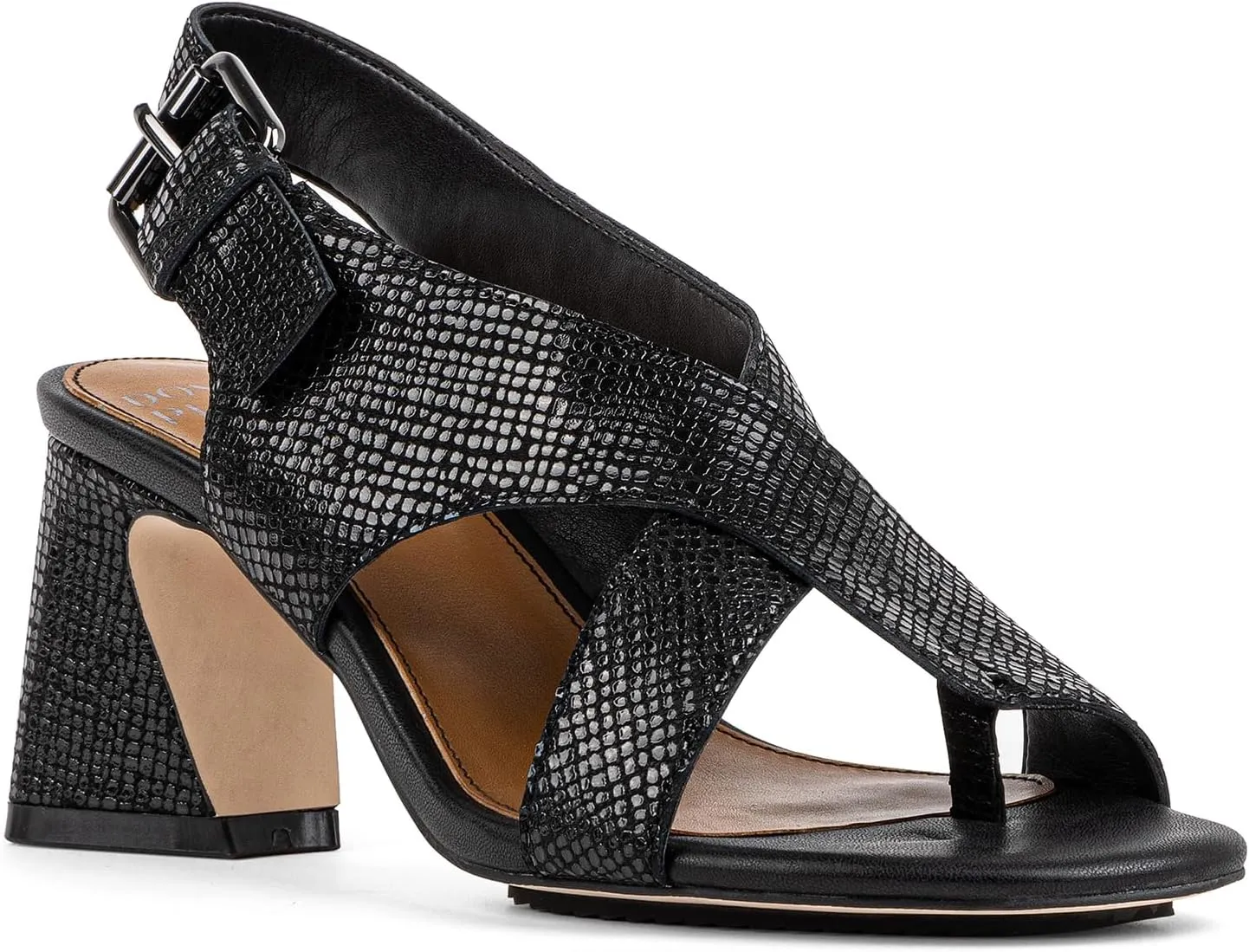 Donald J Pliner Women's Edwin Pebbled Metallilc Heeled Sandal