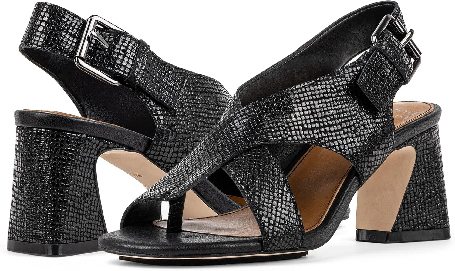 Donald J Pliner Women's Edwin Pebbled Metallilc Heeled Sandal