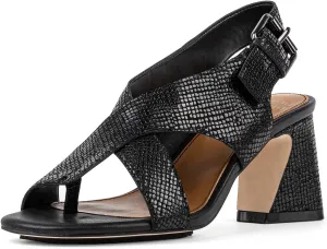 Donald J Pliner Women's Edwin Pebbled Metallilc Heeled Sandal