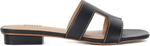 Dune London Women's Loupe Slide Sandal, Black, 10