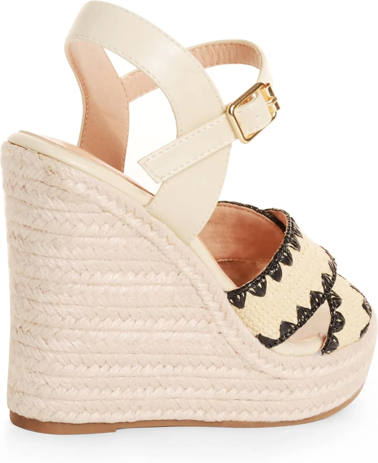 Espadrille Wedge Sandals for Women, Women's Platform Wedge Heels, High Heel Summer Wedges for Women with Breathable Knitted Textile Upper Open Toe Ankle Strap