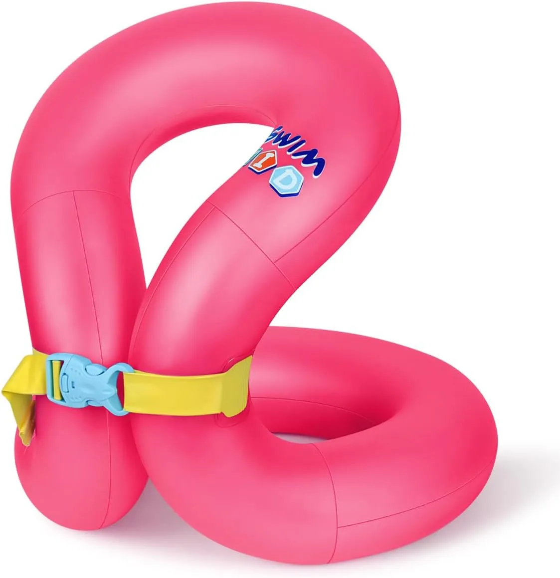 Floaties Swim Vest for Child, Portable Inflatable Pool Floats Swimming Ring with Adjustable Safety Buckle, Safety Swim Arm Bands with Double Surround Air Bag, Durable Float Tube for Kids