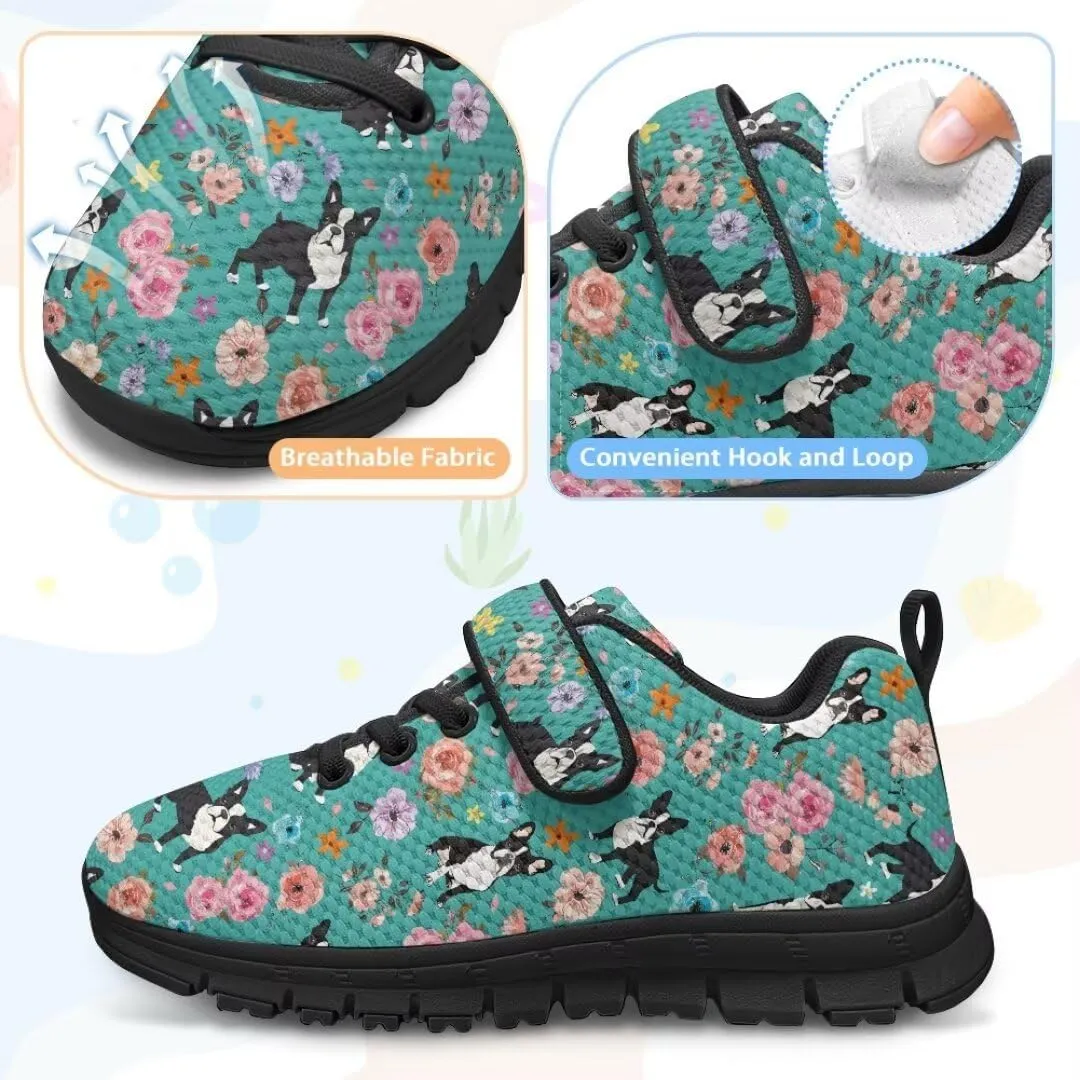 Girls Boys Hook & Loop Closure Sneakers Unisex Child Kids Anti-Slip Lightweight Shoes
