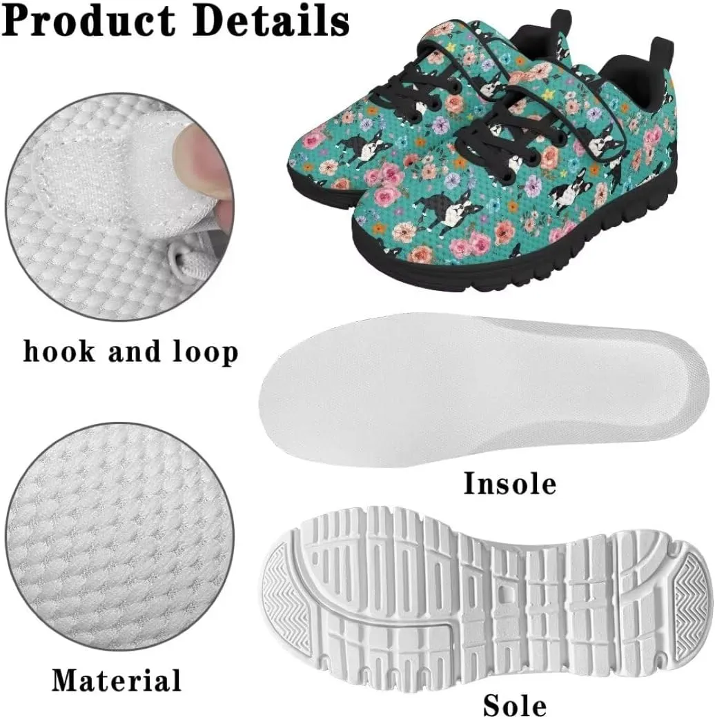 Girls Boys Hook & Loop Closure Sneakers Unisex Child Kids Anti-Slip Lightweight Shoes